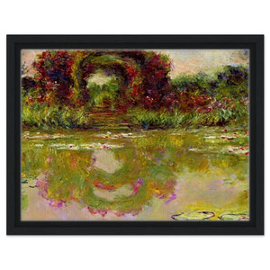 claude monet  Rose Arches at Giverny Framed Canvas