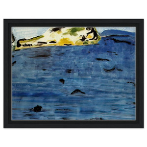 Milton Avery  Blue Bay and Dunes  1961 Framed Canvas