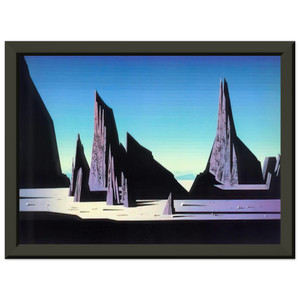 Eyvind Earle  Desert Rocks Premium Metal Framed Art Print / Poster