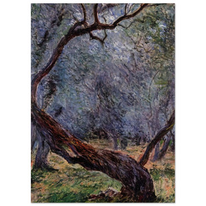 claude monet  Olive Trees Study Fine Art Poster / Art Print