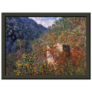 Claude Monet Valley of Sasso Blue Effect Metal Framed Art Print / Poster