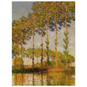 claude monet  Poplars Row in Autumn Aluminum Print