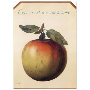 Rene Magritte  THIS IS NOT AN APPLE 1964 Fine Art Poster / Art Print