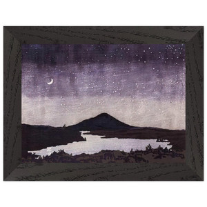 Neil Welliver  Night Scene  1982 Premium Wooden Framed Art Print / Poster