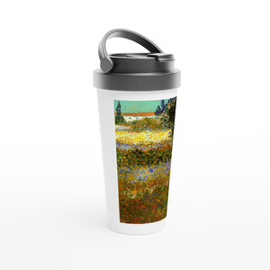 Vincent van Gogh - Flowering Garden Travel Mug
