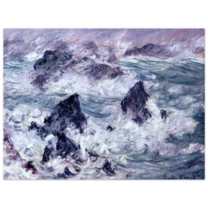 claude monet  Storm at BelleIle Aluminum Print