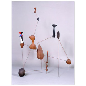 Alexander Calder  VERTICAL CONSTELLATION WITH BOMB 1943 Aluminum Print