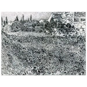 Vincent van Gogh  Garden with Flowers Aluminum Print