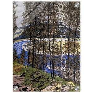 Neil Welliver  Synthetic Blue St John  2000 Acrylic Print