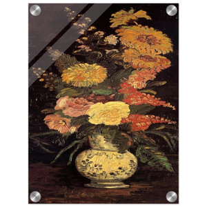 Vincent van Gogh  Vase with Asters Salvia and Other Flowers Acrylic Print