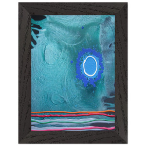 John Hoyland  Blue Moon  2006 Premium Wooden Framed Art Print / Poster