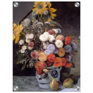 PierreAuguste Renoir  Mixed Flowers In An Earthware Pot Acrylic Print