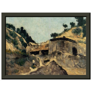Paul Cezanne  Landscape with Watermill Premium Metal Framed Art Print / Poster