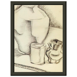 Juan Gris  STILL LIFE WITH GOBLET Premium Metal Framed Art Print / Poster