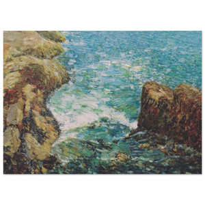 Childe Hassam  Surf and Rocks Fine Art Poster / Art Print