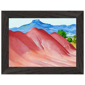 Georgia OKeeffe  Red Hills and Pedernal Premium Wooden Framed Art Print / Poster