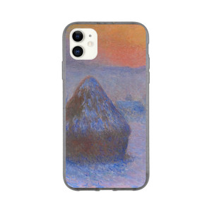 claude monet - Stacks of Wheat Sunset Snow Effect Bio case