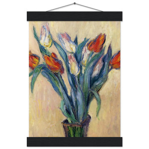 claude monet  Vase of Tulips Museum-Quality Matte Paper Poster with Hanger