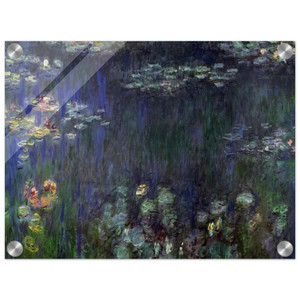 claude monet  Water Lilies Green Reflection left half Acrylic Print