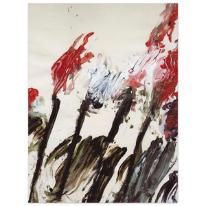 Cy Twombly  Nicolas Irises Aluminum Print