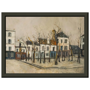 Maurice Utrillo  LA PLACE DU TERTRE 1910 Premium Metal Framed Art Print / Poster