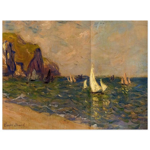 claude monet  Sailboats at Sea Pourville Aluminum Print