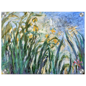 claude monet  Yellow Irises and Malva Acrylic Print