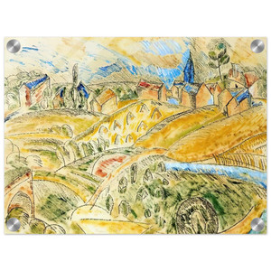 Raoul Dufy  CUBIST LANDSCAPE WITH HAYSTACKS Acrylic Print