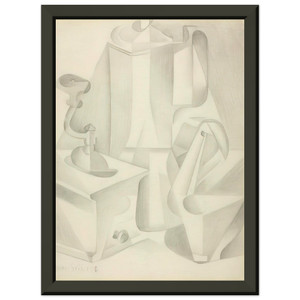 Juan Gris Still Life Coffee Mill 1916 Premium Metal Framed Art Print / Poster
