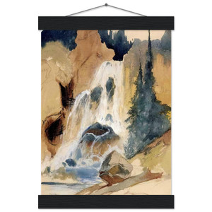 Thomas Moran Crystal Falls watercolour Museum-Quality Matte Poster with Hanger