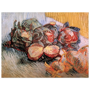 Vincent van Gogh  Still Life with Red Cabbages and Onions Aluminum Print