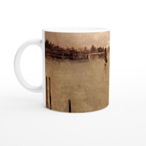 Theo van Rysselberghe - SPAARNWOUDE ISLAND 1883 Ceramic Mug