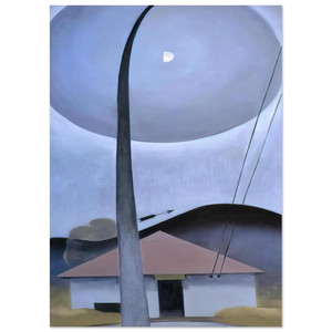 Georgia OKeeffe  Little House with Flagpole Fine Art Poster / Art Print