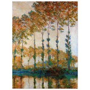claude monet  Poplars on the Banks of the Epte Autumn Aluminum Print