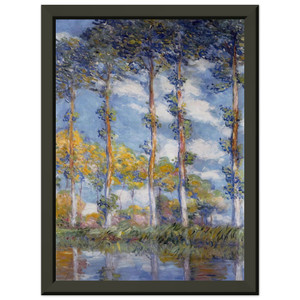 claude monet  Poplars N1 Premium Metal Framed Art Print / Poster