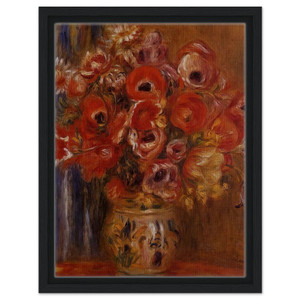 PierreAuguste Renoir  Vase of Tulips and Anemones Framed Canvas