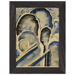 Georgia OKeeffe  Blue01 Premium Wooden Framed Art Print / Poster