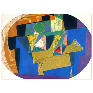 Juan Gris  FRUIT BOWL WITH BOTTLE Fine Art Poster / Art Print