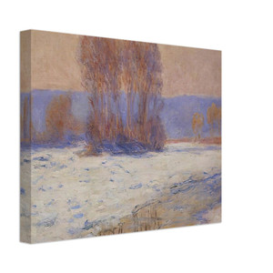 claude monet  The Seine at Bennecourt Winter Canvas