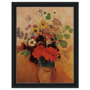 Odilon Redon  VASE OF FLOWERS 5 Framed Canvas