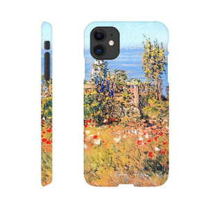 Childe Hassam - Hollyhocks Isles of Shoals Slim case