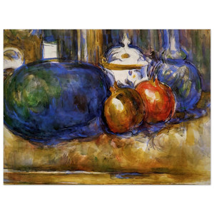 Paul Cezanne  Still Life with Watermelon and Pemegranates Aluminum Print