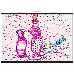 Yayoi Kusama Still Life Candlestick 1978 Matte Poster with Hanger