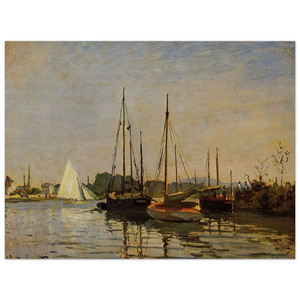 claude monet  Pleasure Boats Argenteuil c18723 oil on canvas Wood Print