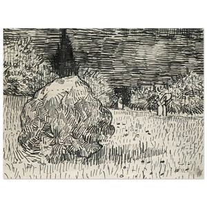 Vincent van Gogh  Bush in the Park at Arles Wood Print