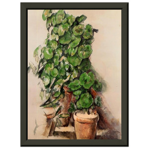 Paul Cezanne  Pots of Geraniums Premium Metal Framed Art Print / Poster