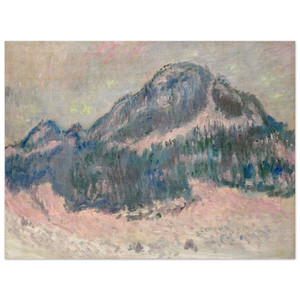claude monet  Mount Kolsaas Rose Reflection Wood Print