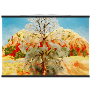 Georgia OKeeffe Dead Tree with Pink Hill Matte Poster with Hanger