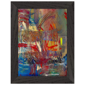 Sam Gilliam  Horses Upside Down Premium Wooden Framed Art Print / Poster
