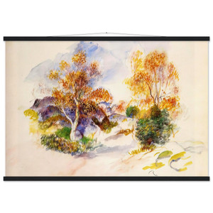 Pierre-Auguste Renoir Landscape with Trees N1 Museum Matte Poster with Hanger